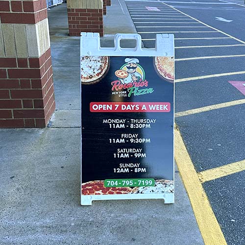 rosarios pizza sign